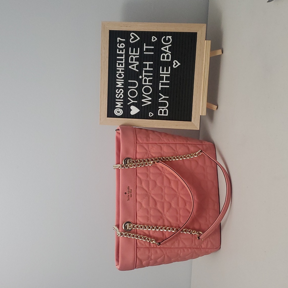 Kate Spade Terracotra Quilted Tote with Gold Accents NWT